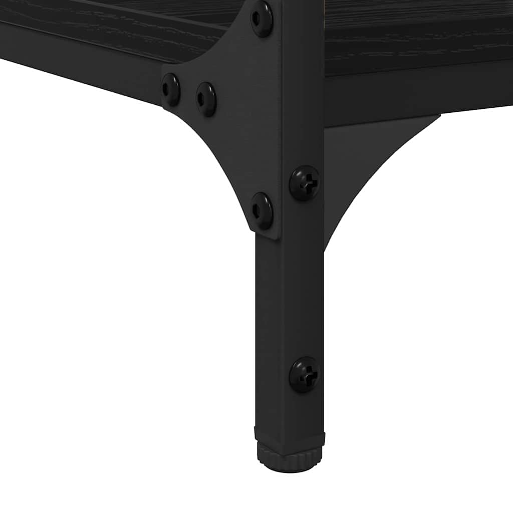 vidaXL Biurko Czarny Dąb 140 x 50 x 75 cm Materiał drewnopochodny