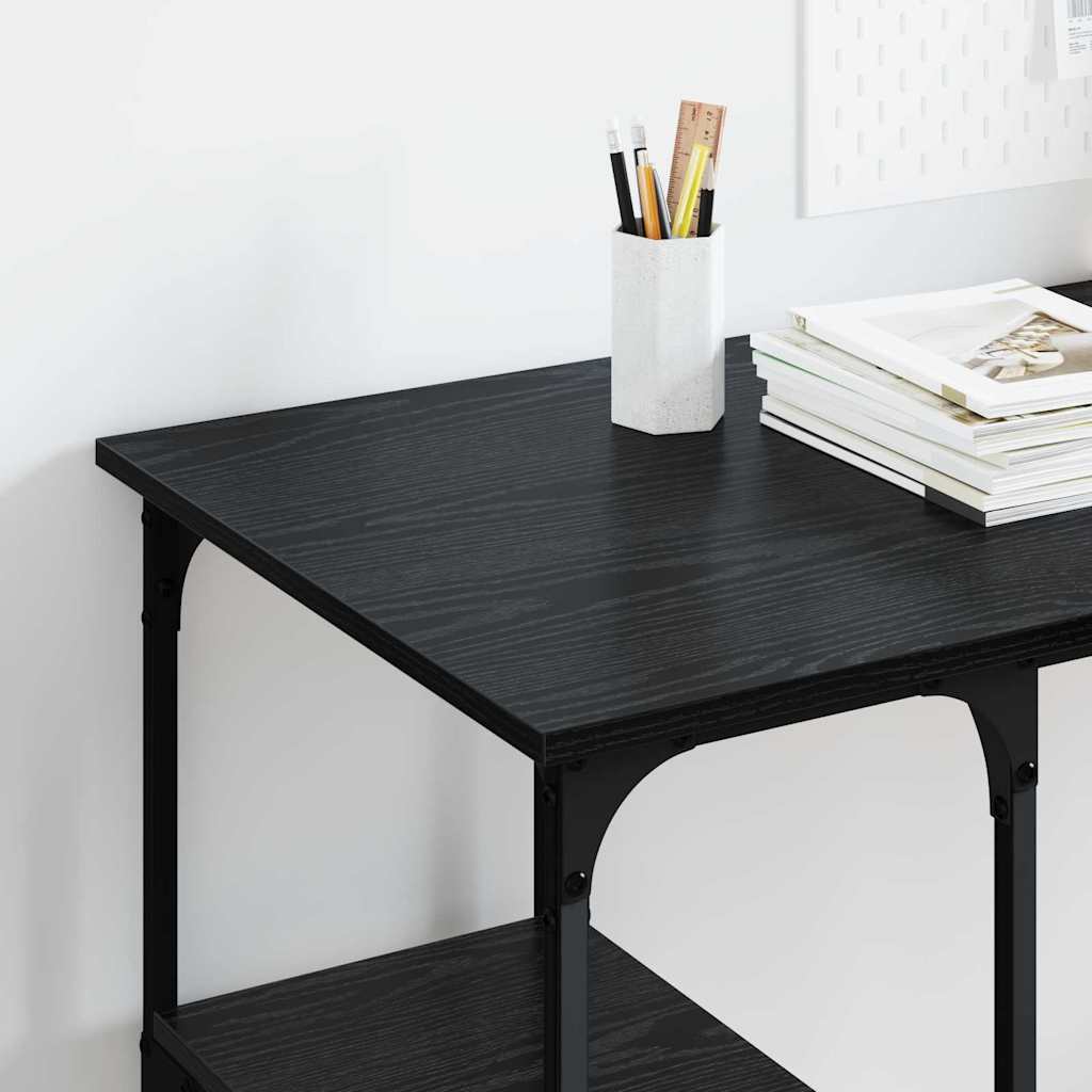 vidaXL Biurko Czarny Dąb 140 x 50 x 75 cm Materiał drewnopochodny