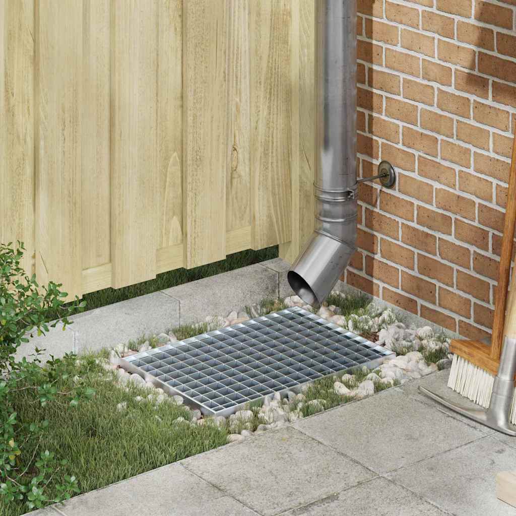 vidaXL Ruszt Srebrny 50 x 35 x 2 cm Stal ocynkowana na gorąco