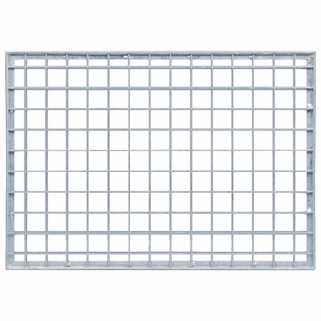 vidaXL Ruszt Srebrny 50 x 35 x 2 cm Stal ocynkowana na gorąco