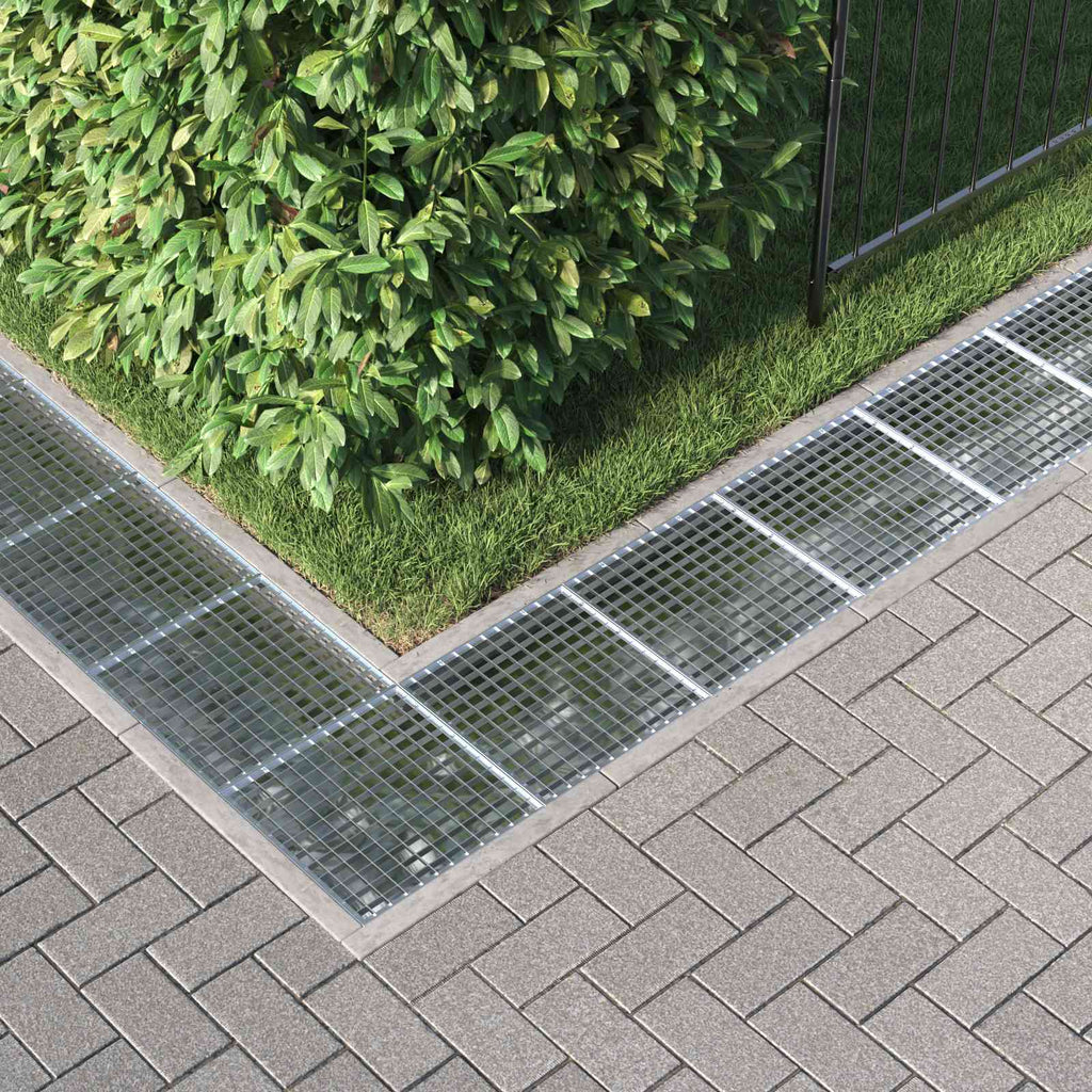 vidaXL Ruszt Srebrny 40 x 40 x 2 cm Stal ocynkowana na gorąco