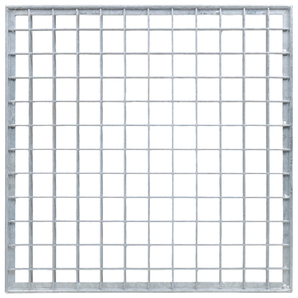 vidaXL Ruszt Srebrny 40 x 40 x 2 cm Stal ocynkowana na gorąco