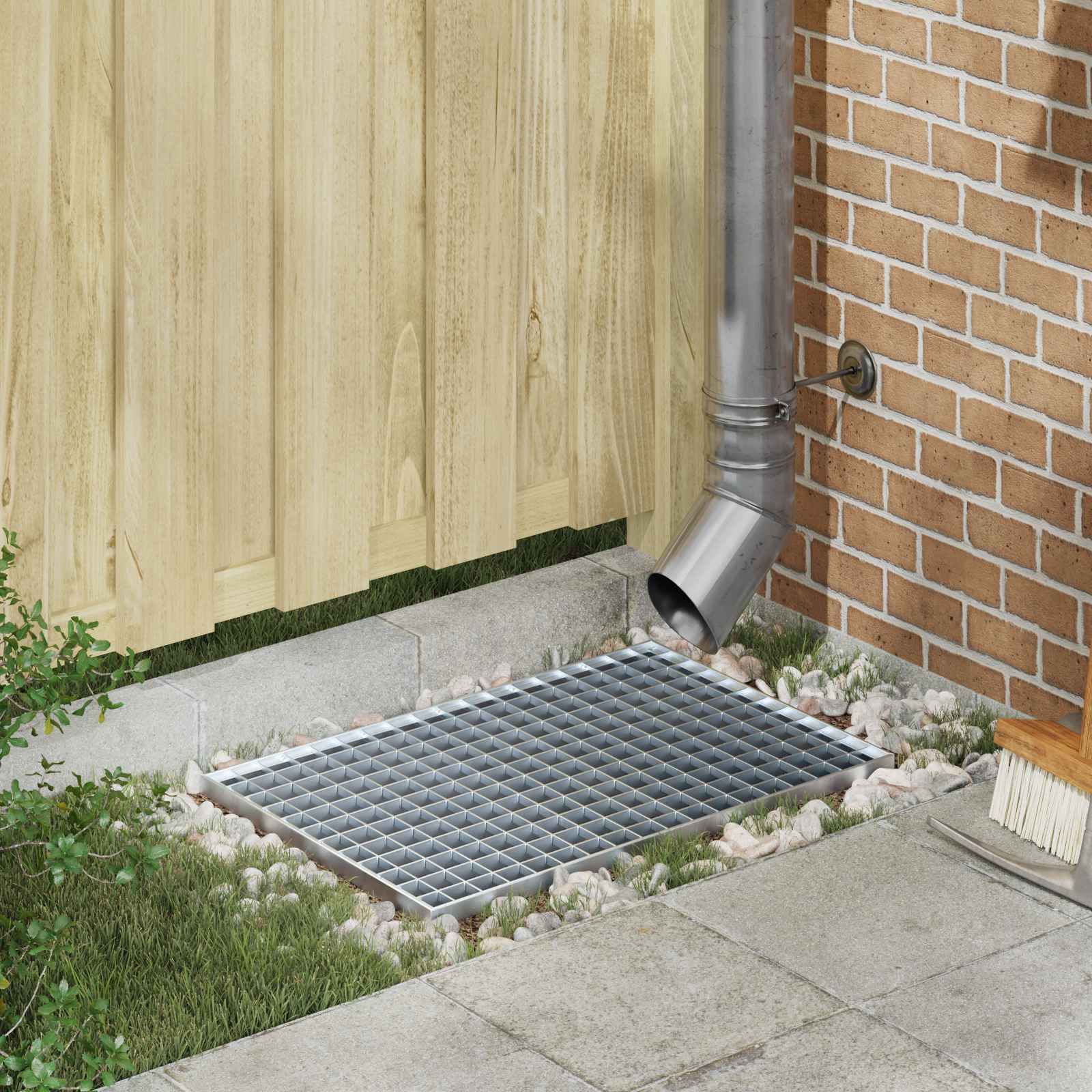 vidaXL Ruszt Srebrny 60 x 40 x 2 cm Stal ocynkowana na gorąco