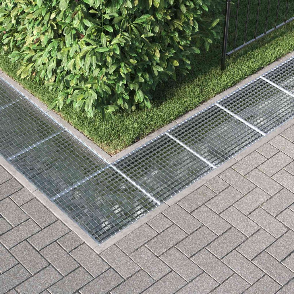 vidaXL Ruszt Srebrny 50 x 50 x 2 cm Stal ocynkowana na gorąco