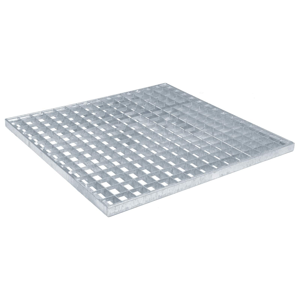 vidaXL Ruszt Srebrny 50 x 50 x 2 cm Stal ocynkowana na gorąco