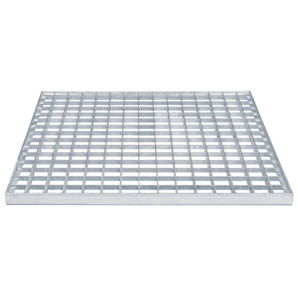 vidaXL Ruszt Srebrny 50 x 50 x 2 cm Stal ocynkowana na gorąco