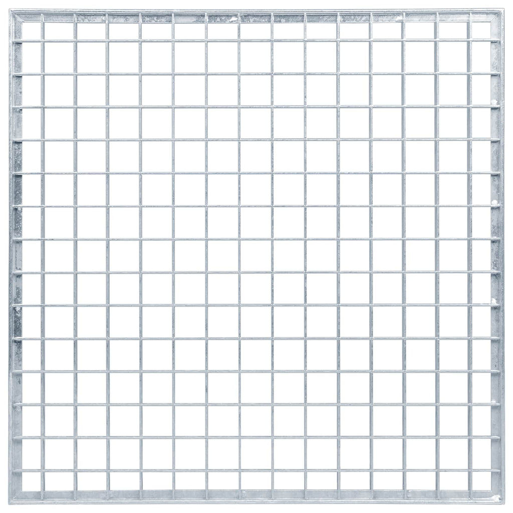 vidaXL Ruszt Srebrny 50 x 50 x 2 cm Stal ocynkowana na gorąco