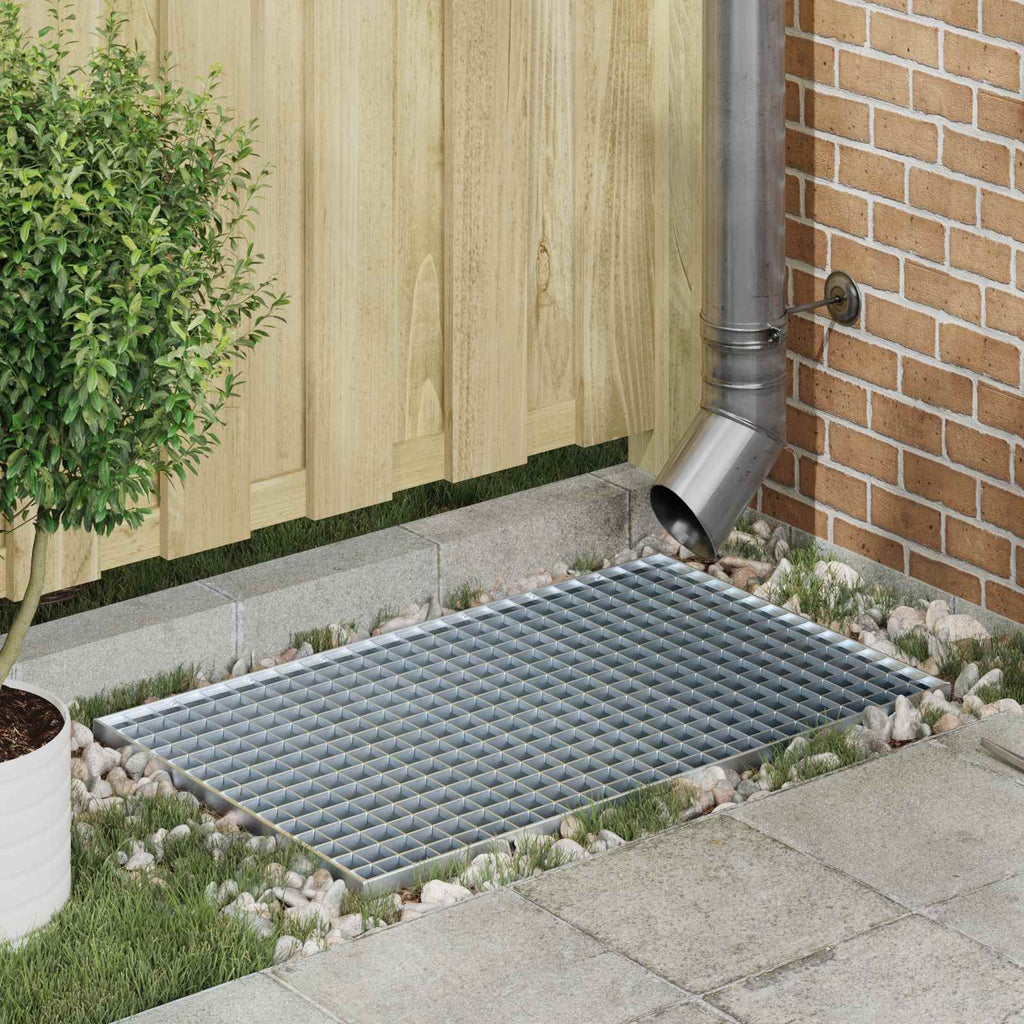 vidaXL Ruszt Srebrny 80 x 50 x 2 cm Stal ocynkowana na gorąco