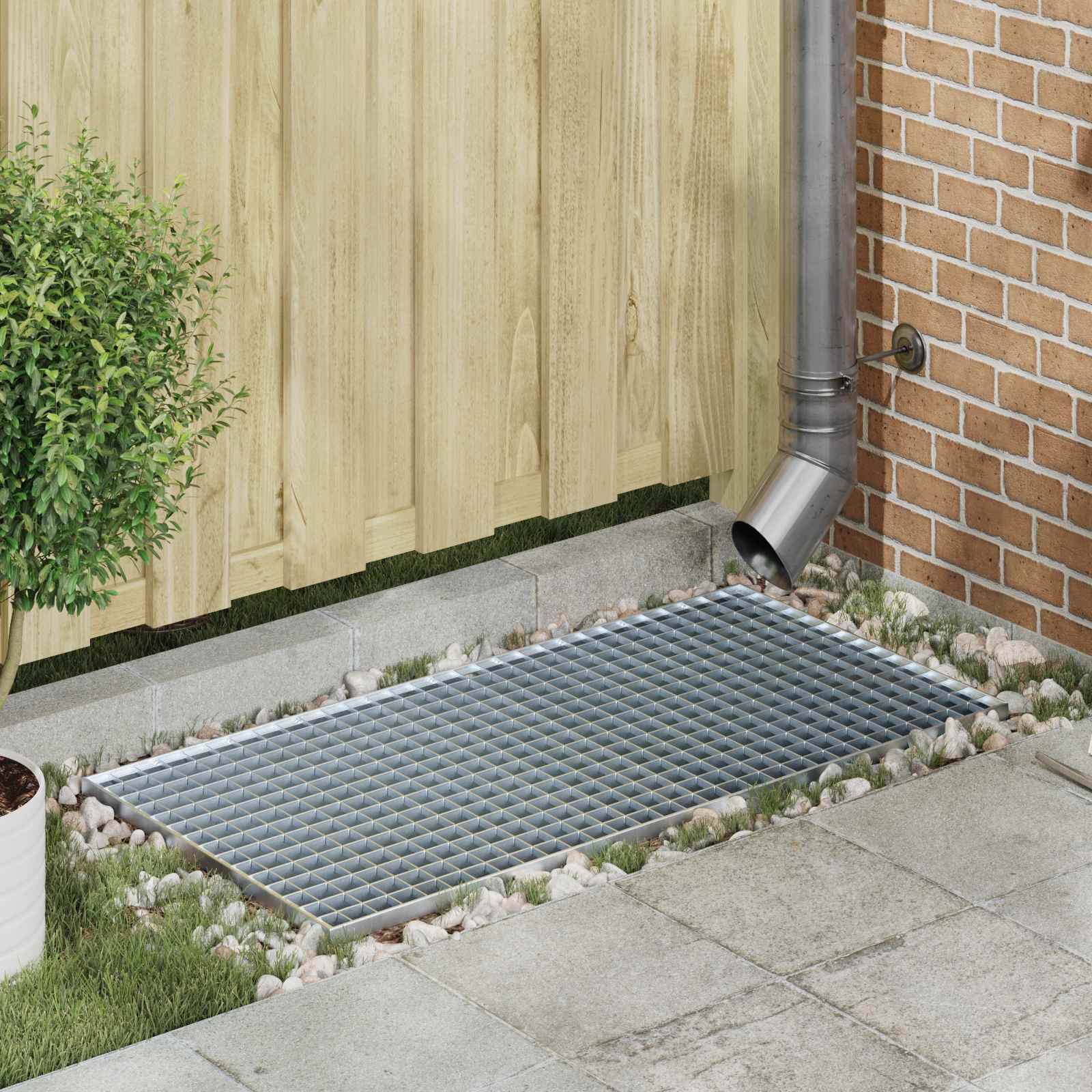vidaXL Ruszt Srebrny 100 x 50 x 2 cm Stal ocynkowana na gorąco