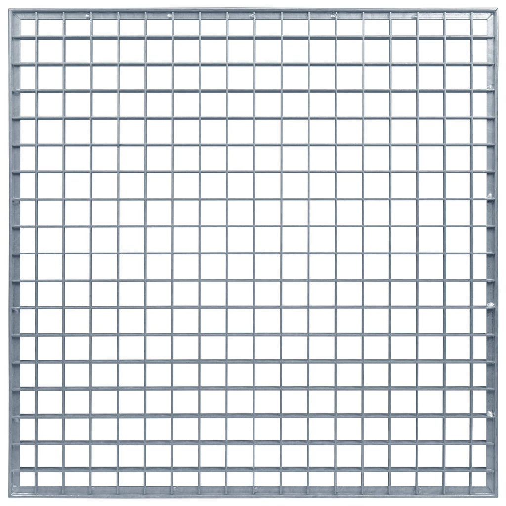 vidaXL Ruszt Srebrny 60 x 60 x 2 cm Stal ocynkowana na gorąco