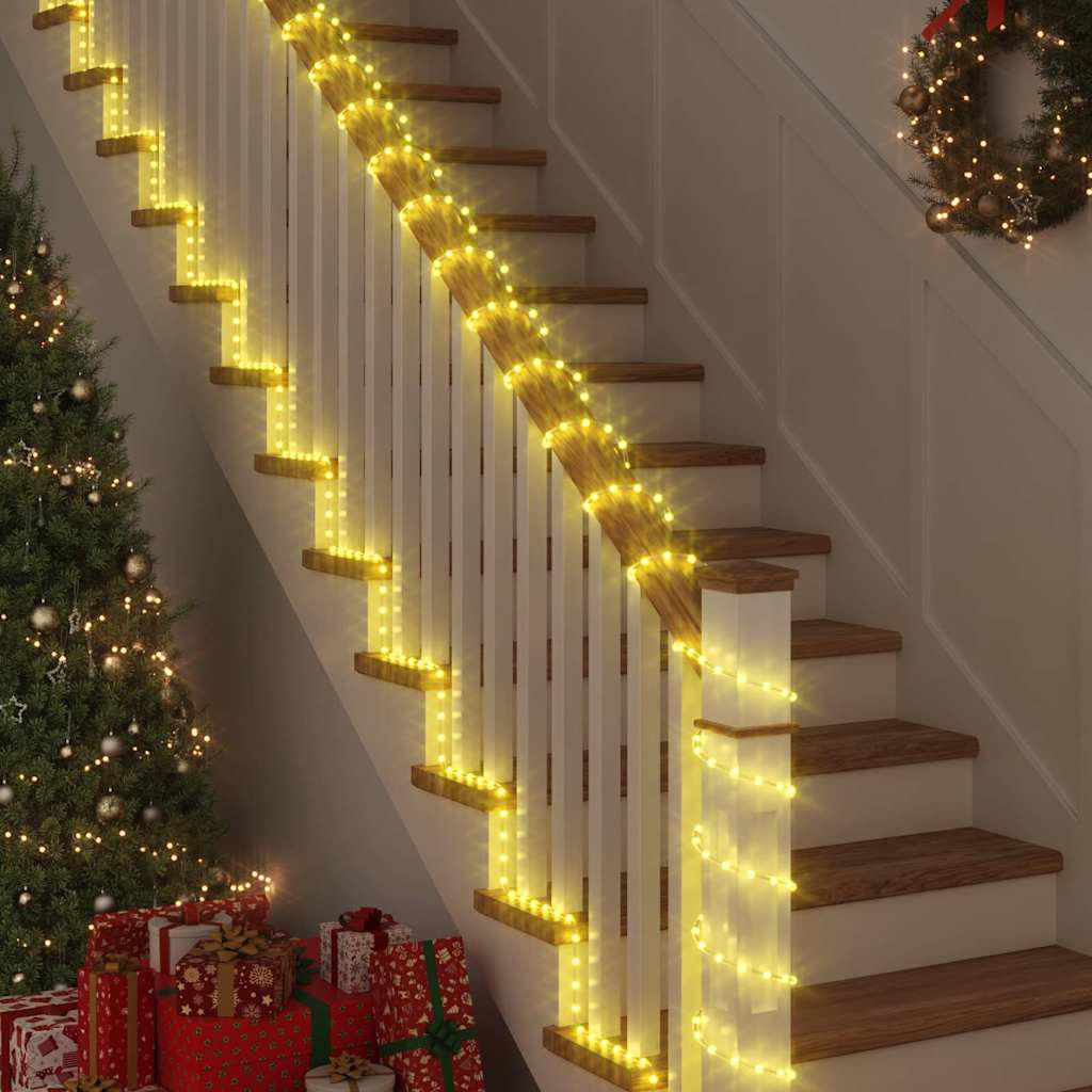 vidaXL Lina świetlna z 120 diodami LED Ciepła biel 5 m PVC