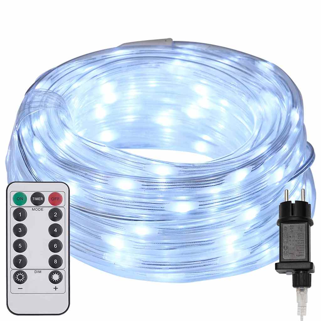 vidaXL Lina świetlna z 120 diodami LED Zimna biel 5 m PVC