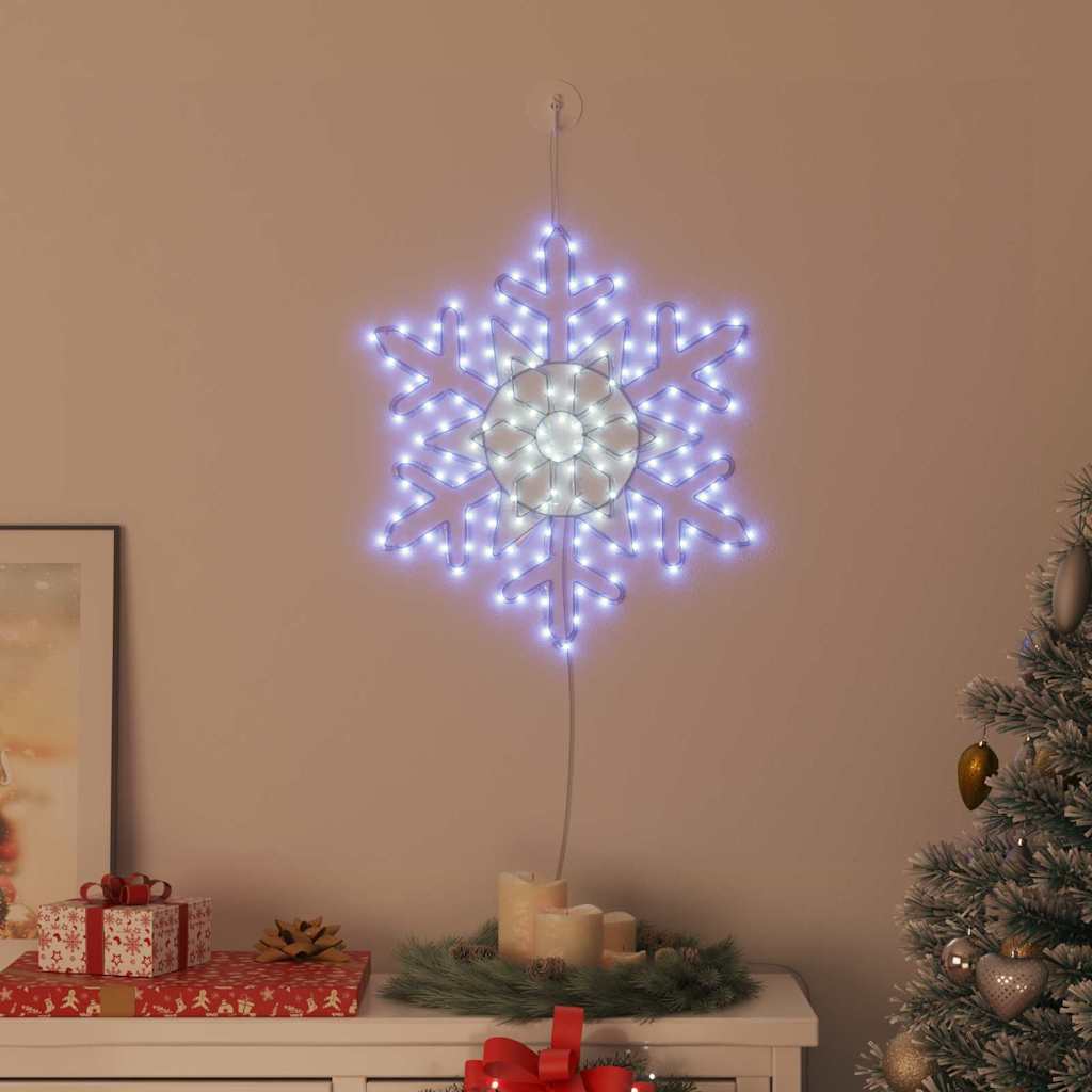 vidaXL Śnieżynka na Boże Narodzenie Niebieski 55,5 x 55,5 x 0,75cm PVC