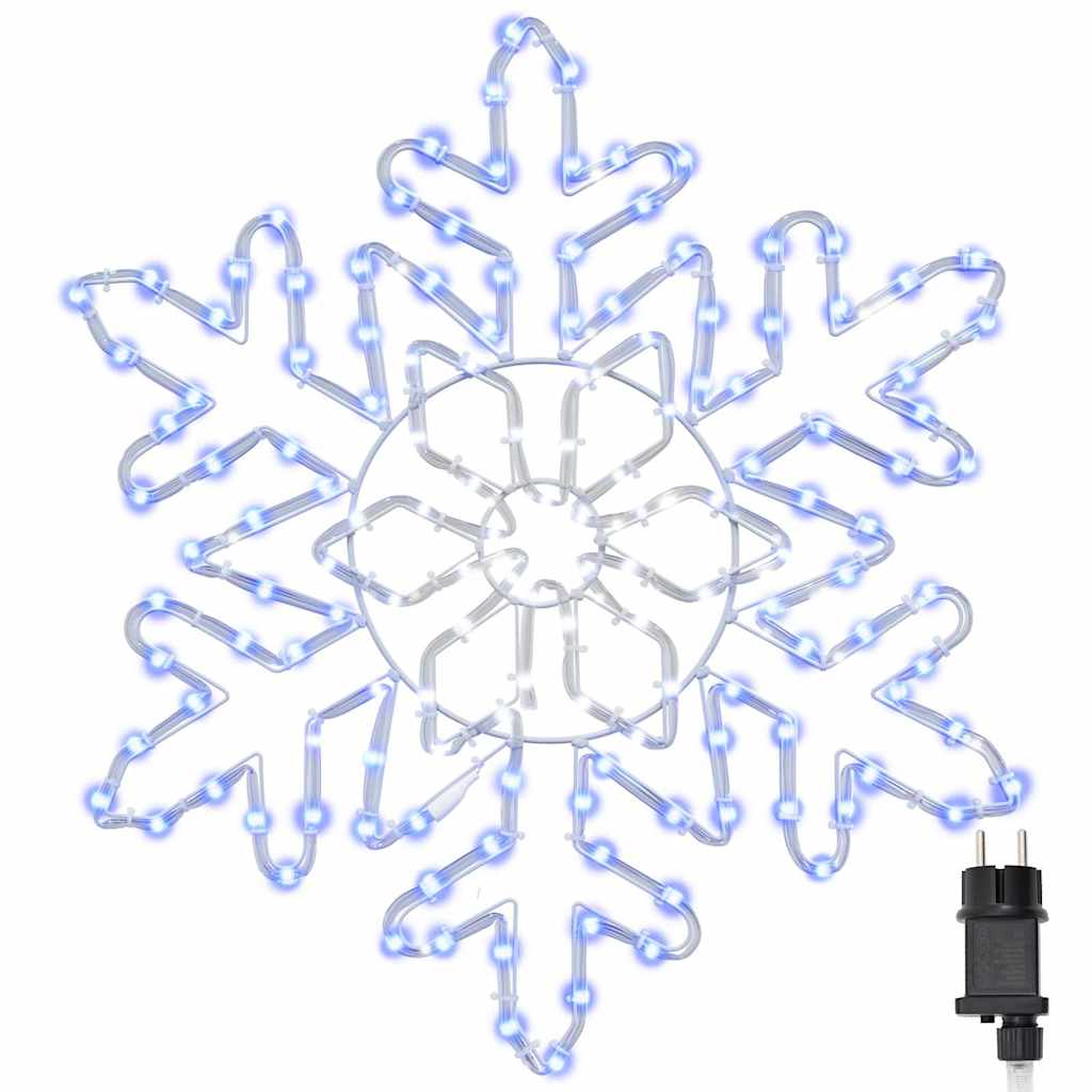 vidaXL Śnieżynka na Boże Narodzenie Niebieski 55,5 x 55,5 x 0,75cm PVC