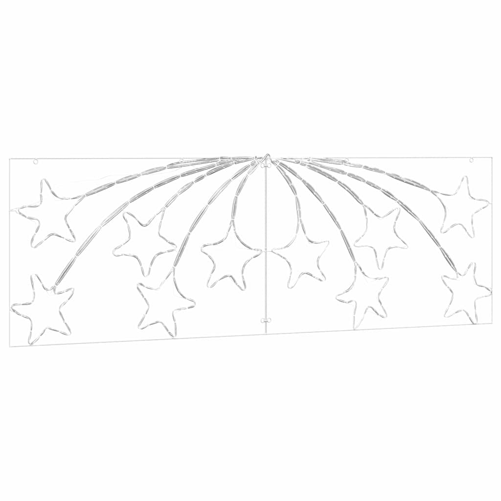 vidaXL Gwiazda Świąteczna Wielokolorowe 182 x 58 cm PVC