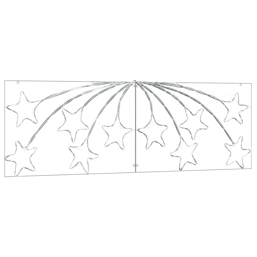 vidaXL Gwiazda Świąteczna Wielokolorowe 182 x 58 cm PVC