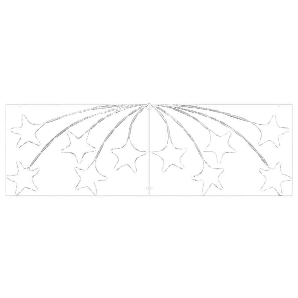 vidaXL Gwiazda Świąteczna Wielokolorowe 182 x 58 cm PVC