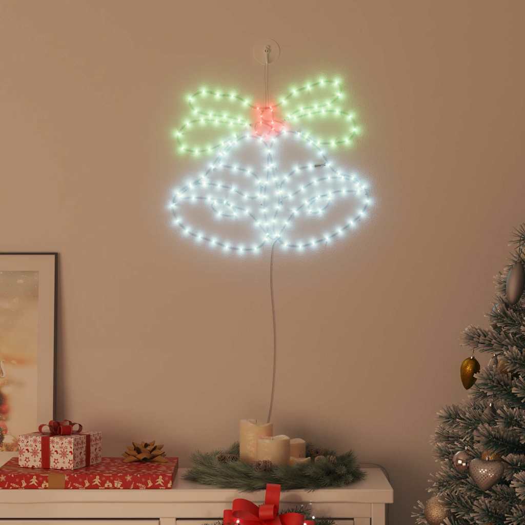 vidaXL Dzwonek Świąteczny Wielokolorowe 57 x 47,5 cm PVC