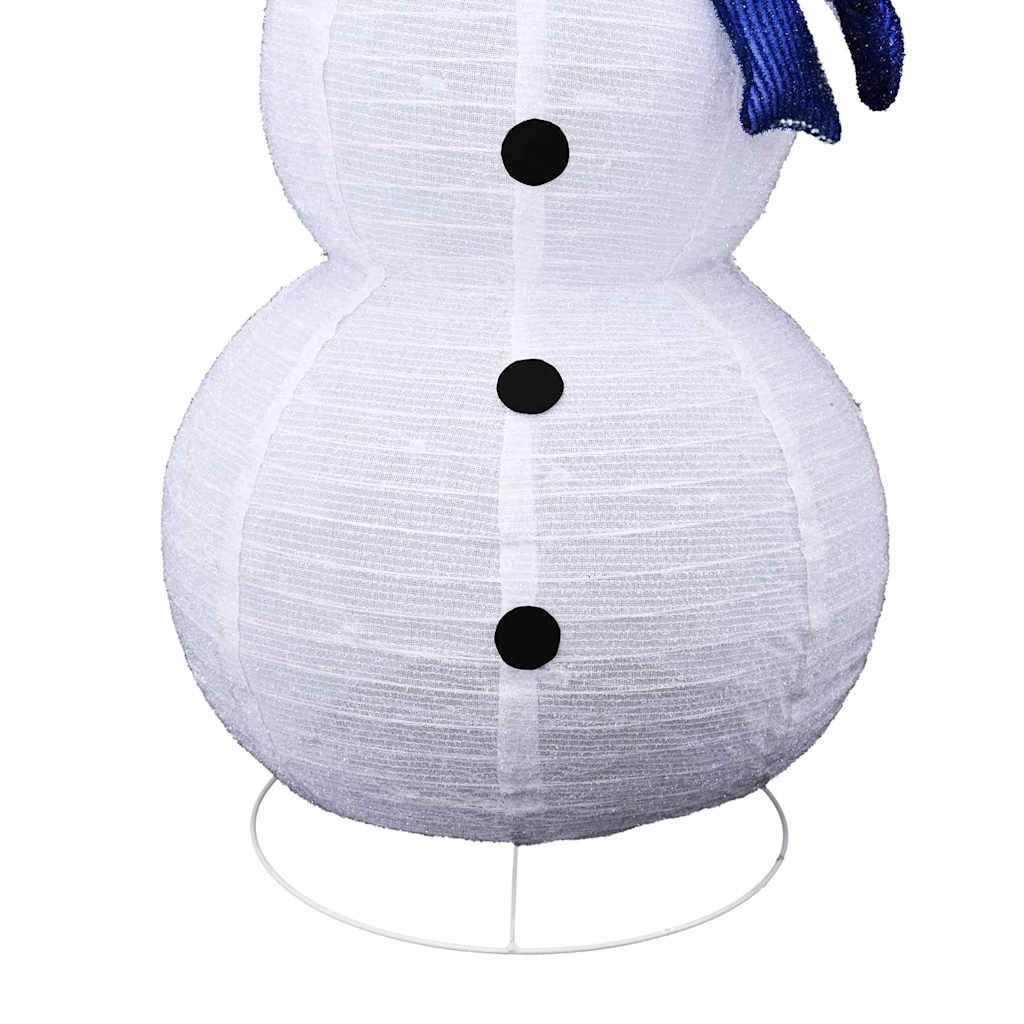 vidaXL Rodzina Bałwanków Bożonarodzeniowych 3 pcs Ciepła biel tkanina