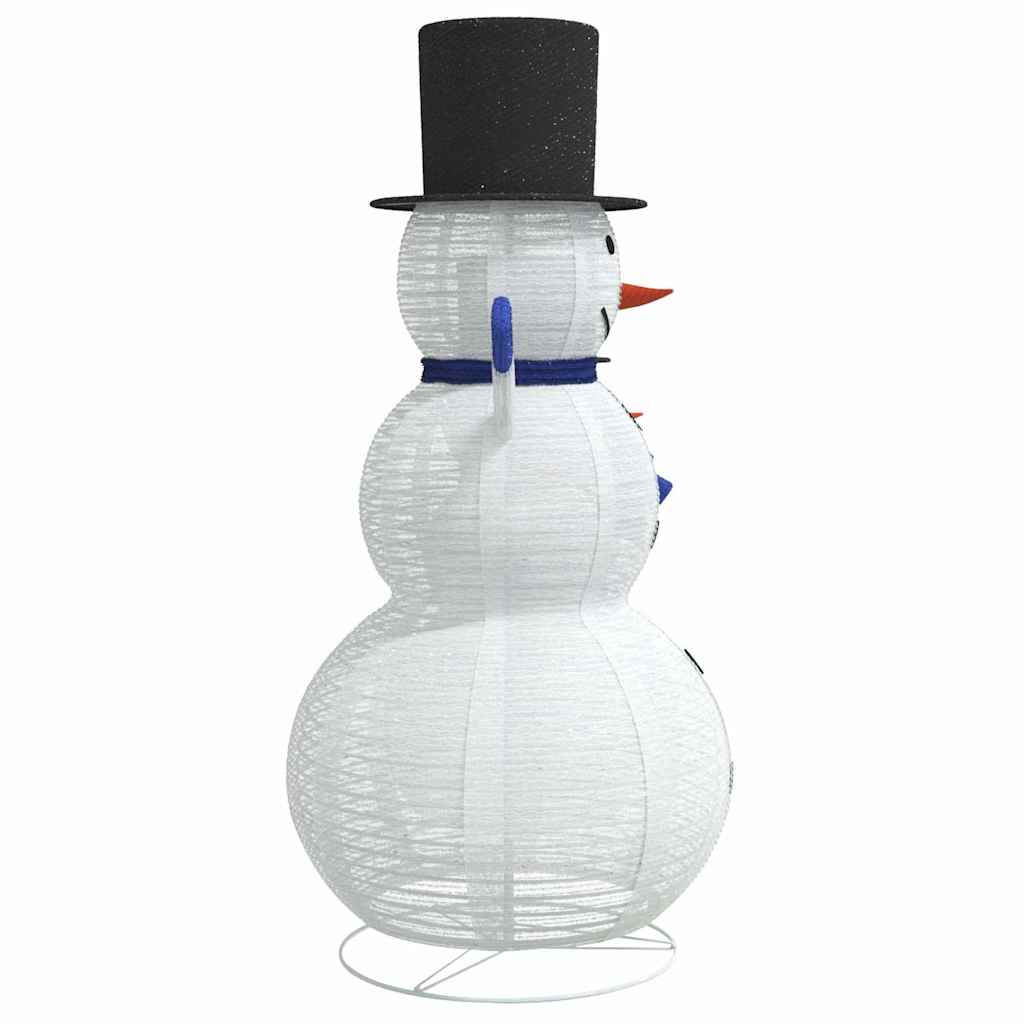 vidaXL Rodzina Bałwanków Bożonarodzeniowych 3 pcs Ciepła biel tkanina