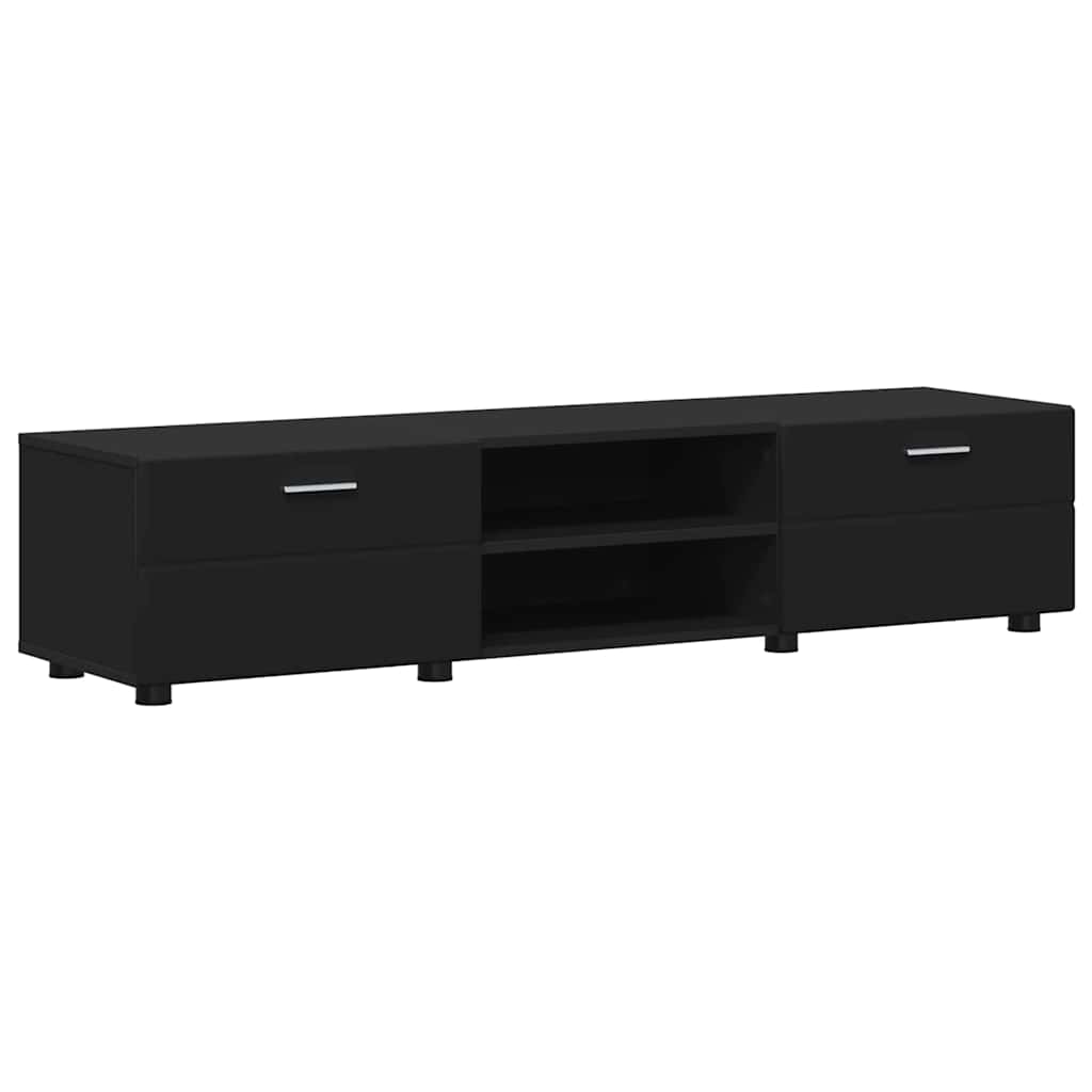 vidaXL Zestaw szafek RTV FLORIN 3 pcs Czarny Materiał drewnopochodny