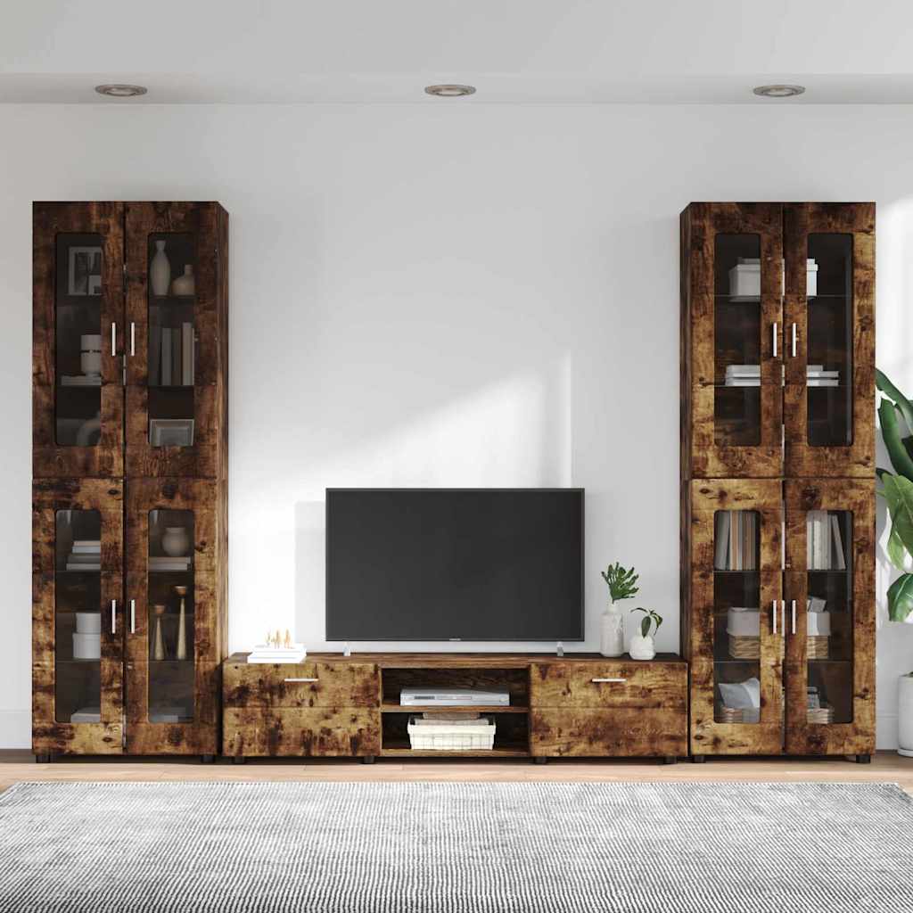 vidaXL Zestaw szafek RTV z szufladą z półką FLORIN 3 pcs Dąb wędzony