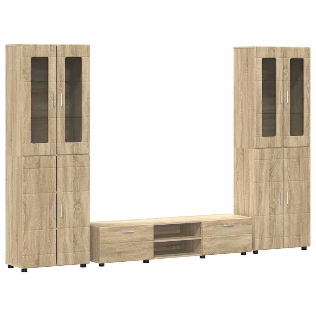 vidaXL Zestaw szafek RTV z szufladą z półką FLORIN 3 pcs Dąb Sonoma