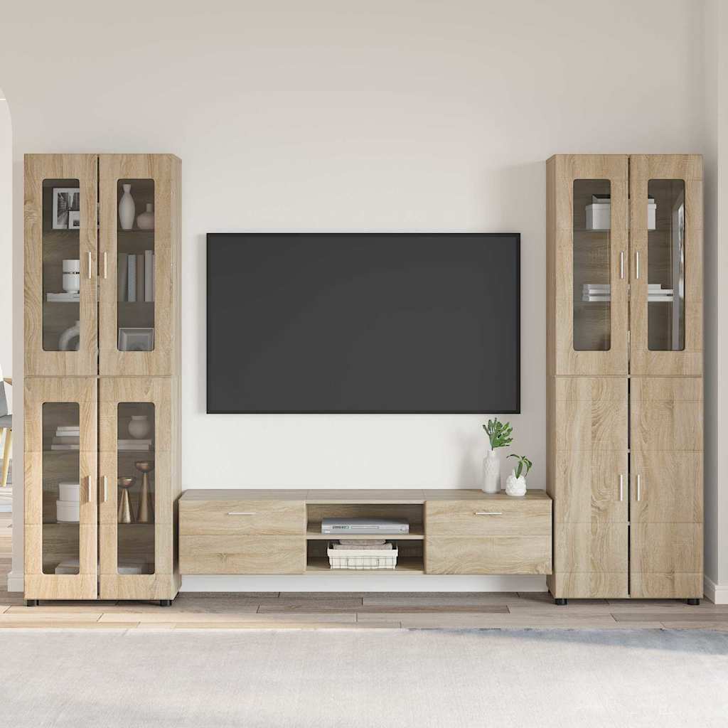 vidaXL Zestaw szafek RTV z szufladą z półką FLORIN 3 pcs Dąb Sonoma