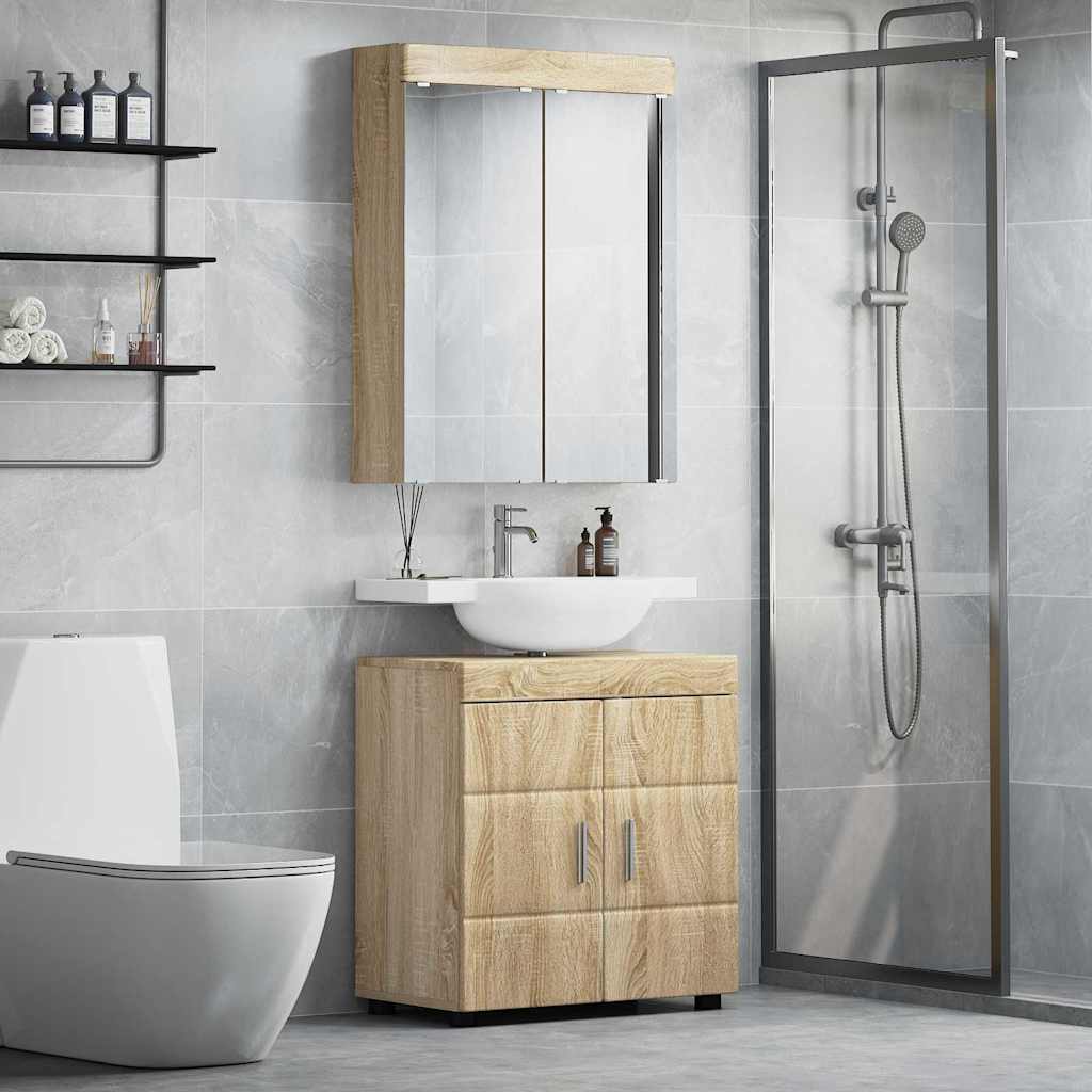 vidaXL Zestaw mebli łazienkowych TULUM 2 szt. Dąb Sonoma