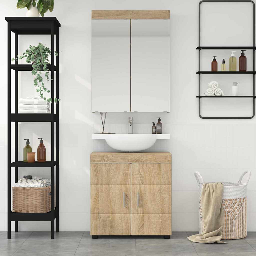 vidaXL Zestaw mebli łazienkowych TULUM 2 szt. Dąb Sonoma