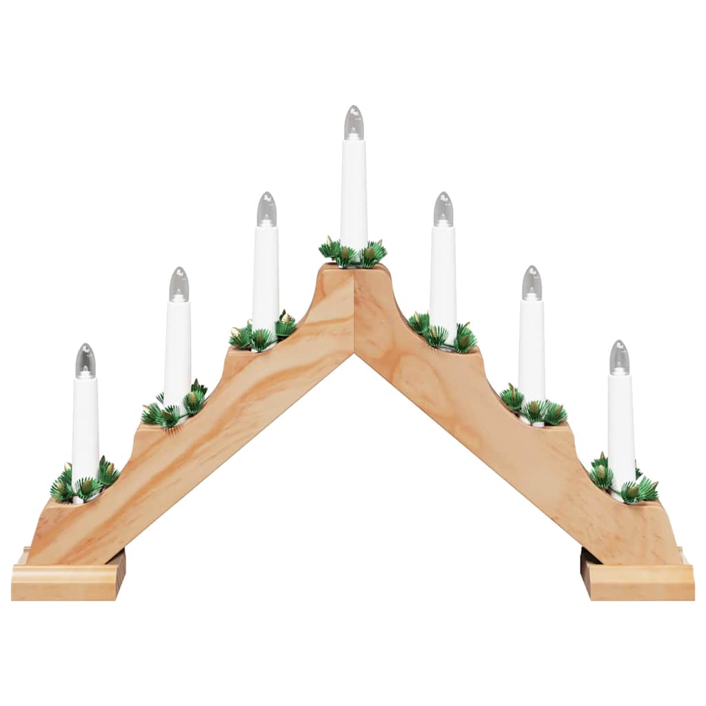 vidaXL Mostek ze świecami bożonarodzeniowymi 3 szt. 7 LED Ciepła biel