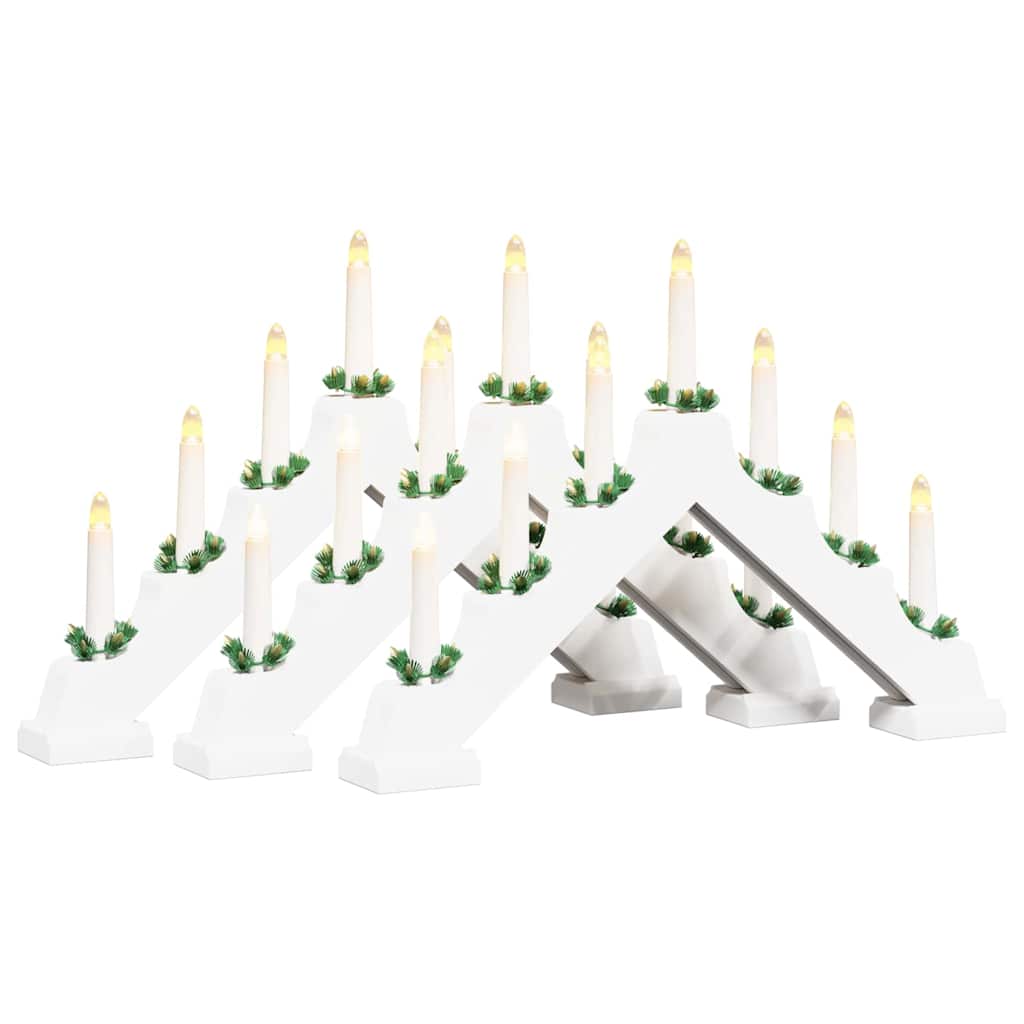 vidaXL Mostek ze świecami bożonarodzeniowymi 3 szt. 7 LED Ciepła biel