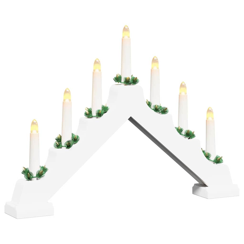 vidaXL Mostek ze świecami bożonarodzeniowymi 3 szt. 7 LED Ciepła biel