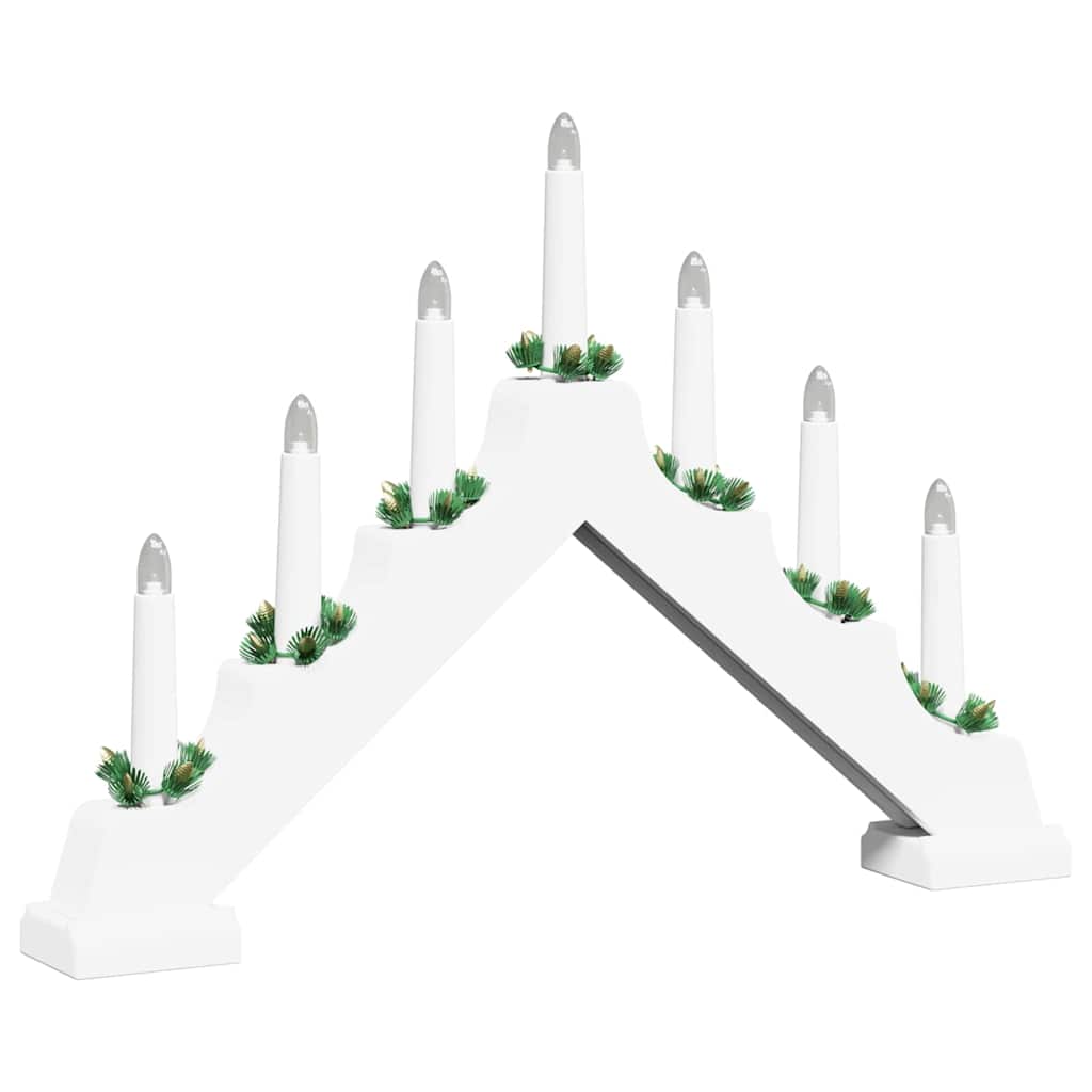 vidaXL Mostek ze świecami bożonarodzeniowymi 3 szt. 7 LED Ciepła biel