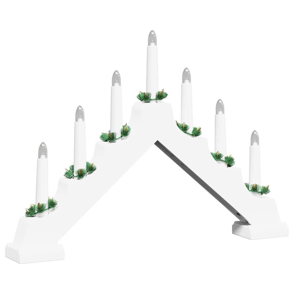 vidaXL Mostek ze świecami bożonarodzeniowymi 3 szt. 7 LED Ciepła biel