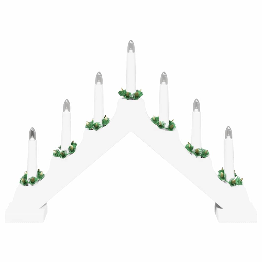 vidaXL Mostek ze świecami bożonarodzeniowymi 3 szt. 7 LED Ciepła biel