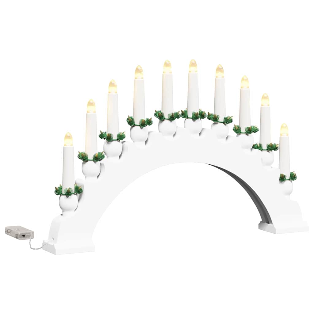 vidaXL Świąteczny Łuk Świec z 10 Świecami LED 3 szt. LED Ciepła biel