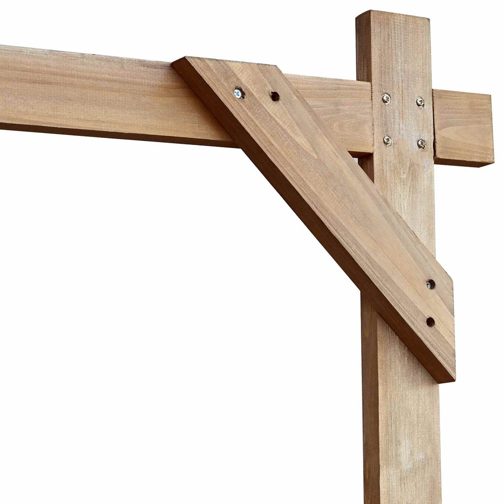vidaXL Łuk Ślubny Jasny Brąz 225 x 95 x 226 cm Lite drewno sosnowe