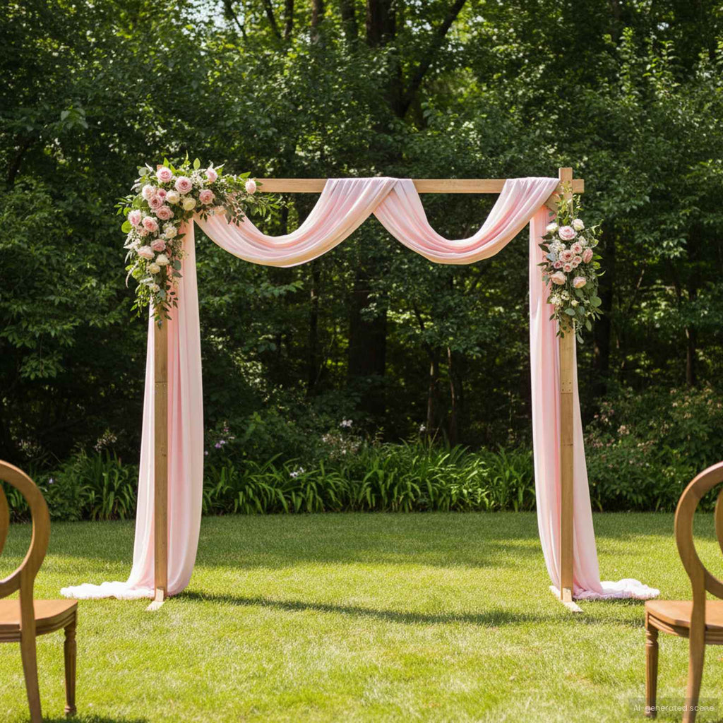 vidaXL Łuk Ślubny Jasny Brąz 225 x 95 x 226 cm Lite drewno sosnowe