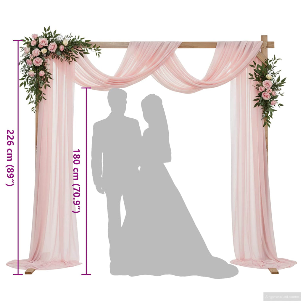vidaXL Łuk Ślubny Jasny Brąz 225 x 95 x 226 cm Lite drewno sosnowe