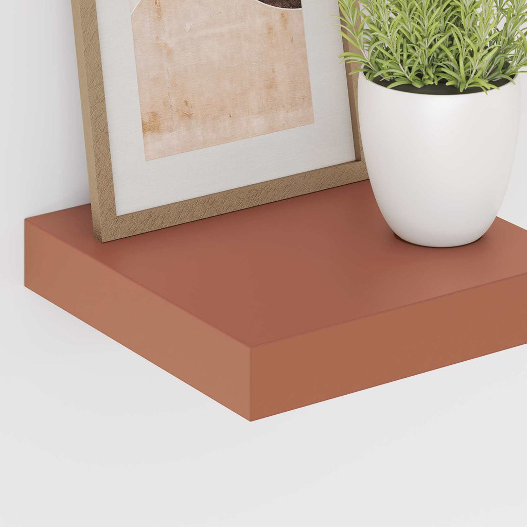 vidaXL Półka ścienna z przechowywaniem 2 pcs Czerwony 23 x 23,5 x 4 cm