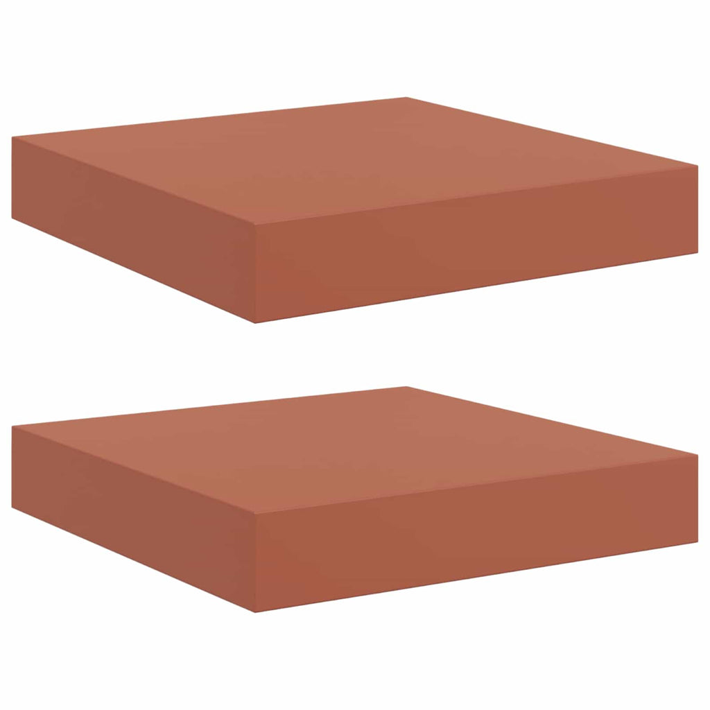 vidaXL Półka ścienna z przechowywaniem 2 pcs Czerwony 23 x 23,5 x 4 cm