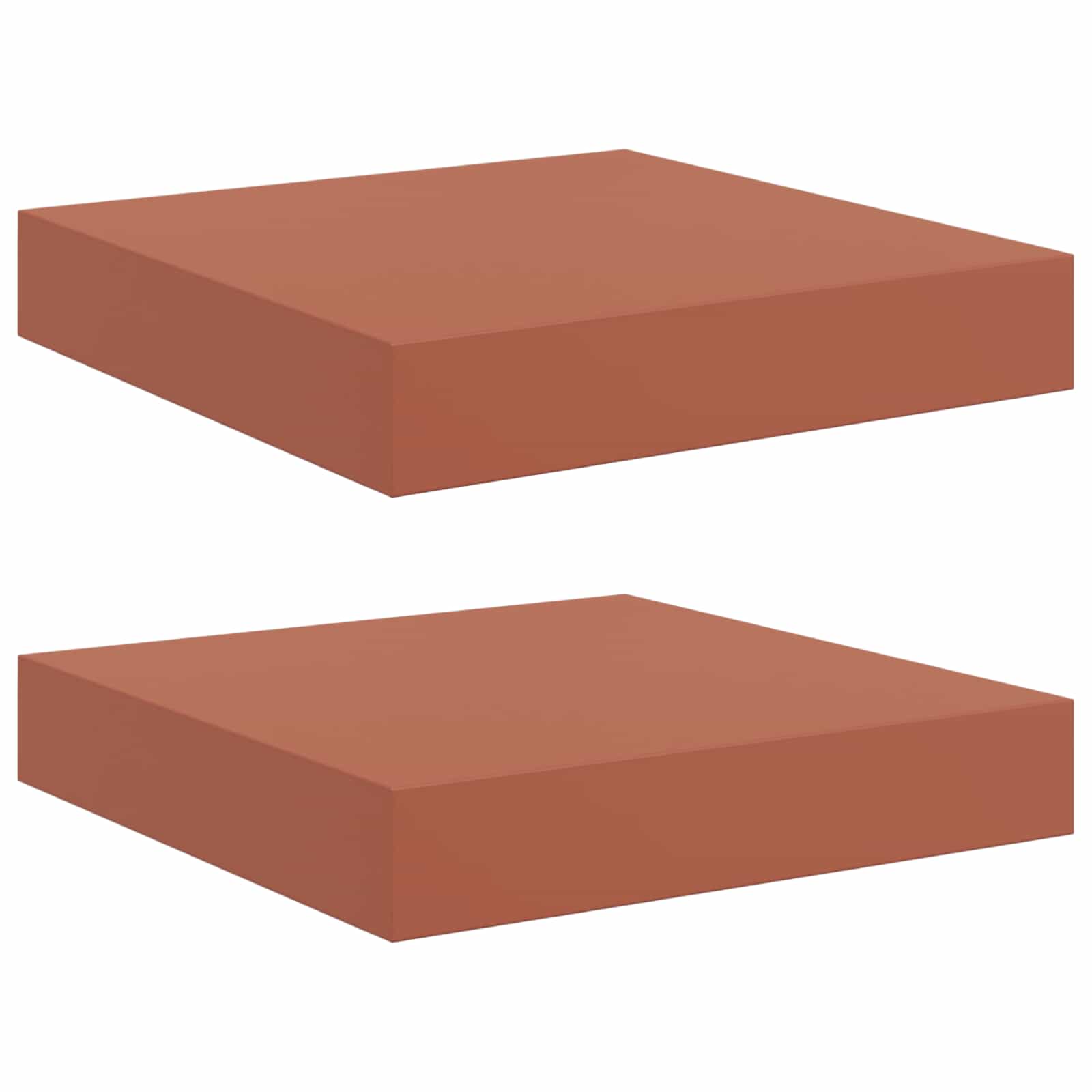 vidaXL Półka ścienna z przechowywaniem 2 pcs Czerwony 23 x 23,5 x 4 cm