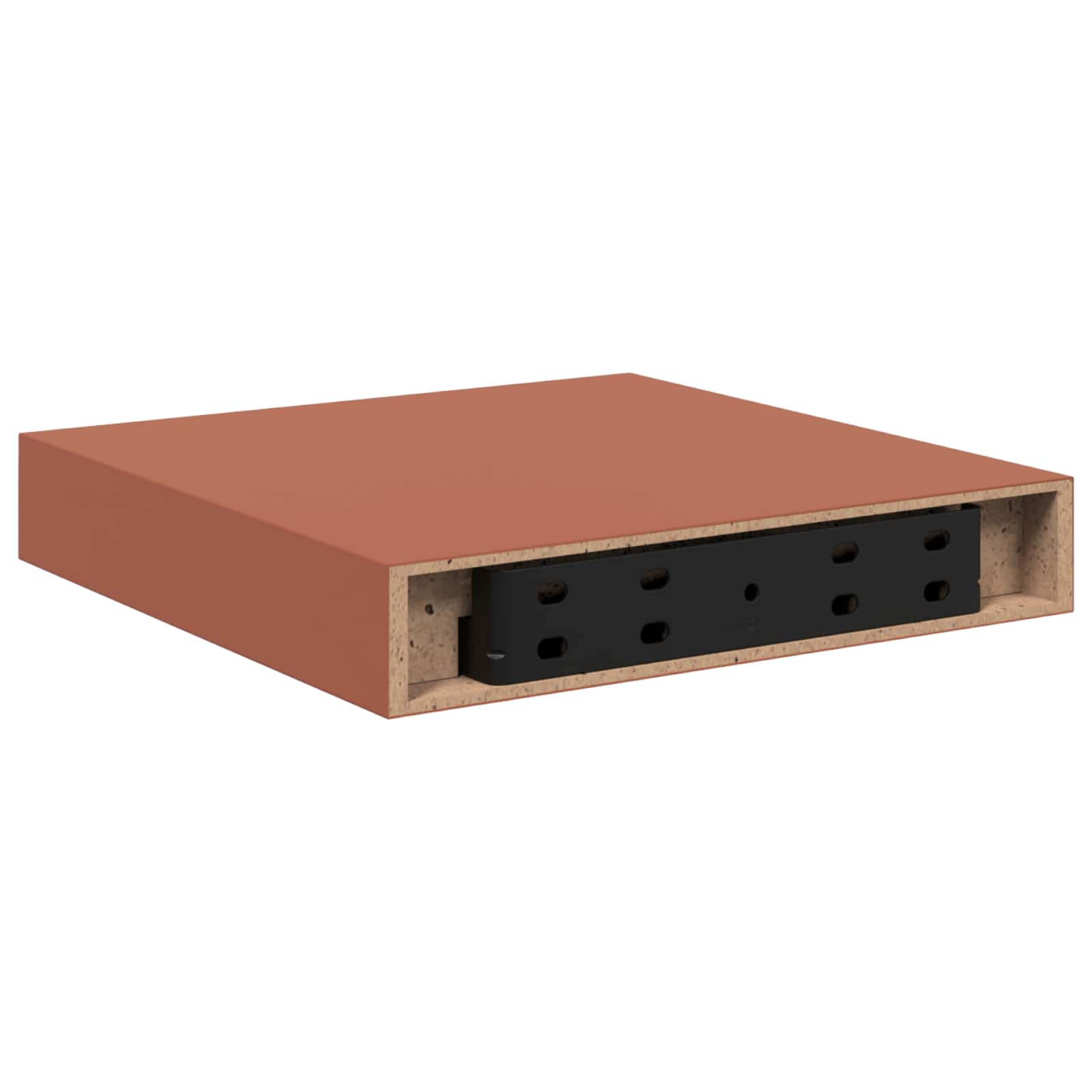 vidaXL Półka ścienna z przechowywaniem 2 pcs Czerwony 23 x 23,5 x 4 cm