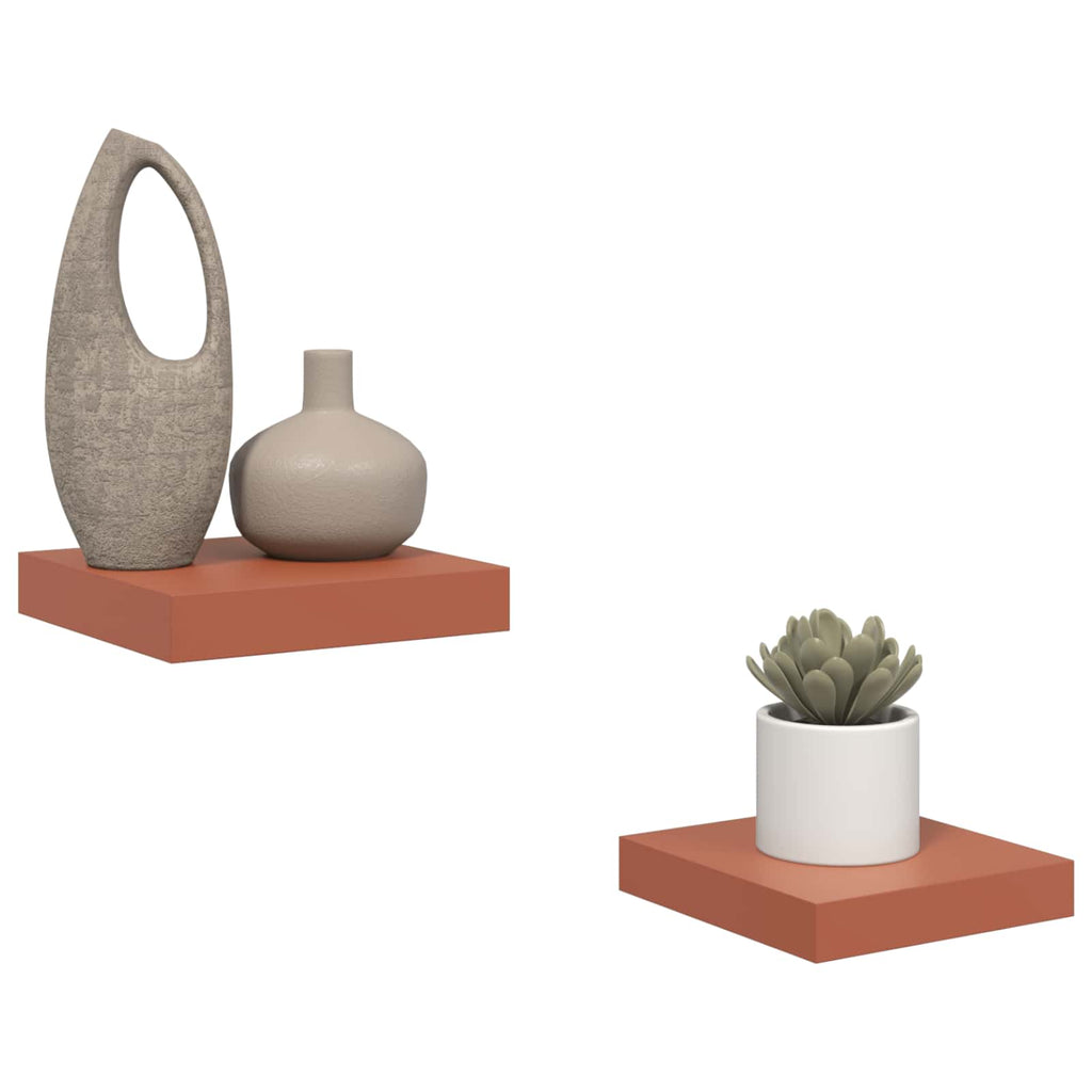 vidaXL Półka ścienna z przechowywaniem 2 pcs Czerwony 23 x 23,5 x 4 cm