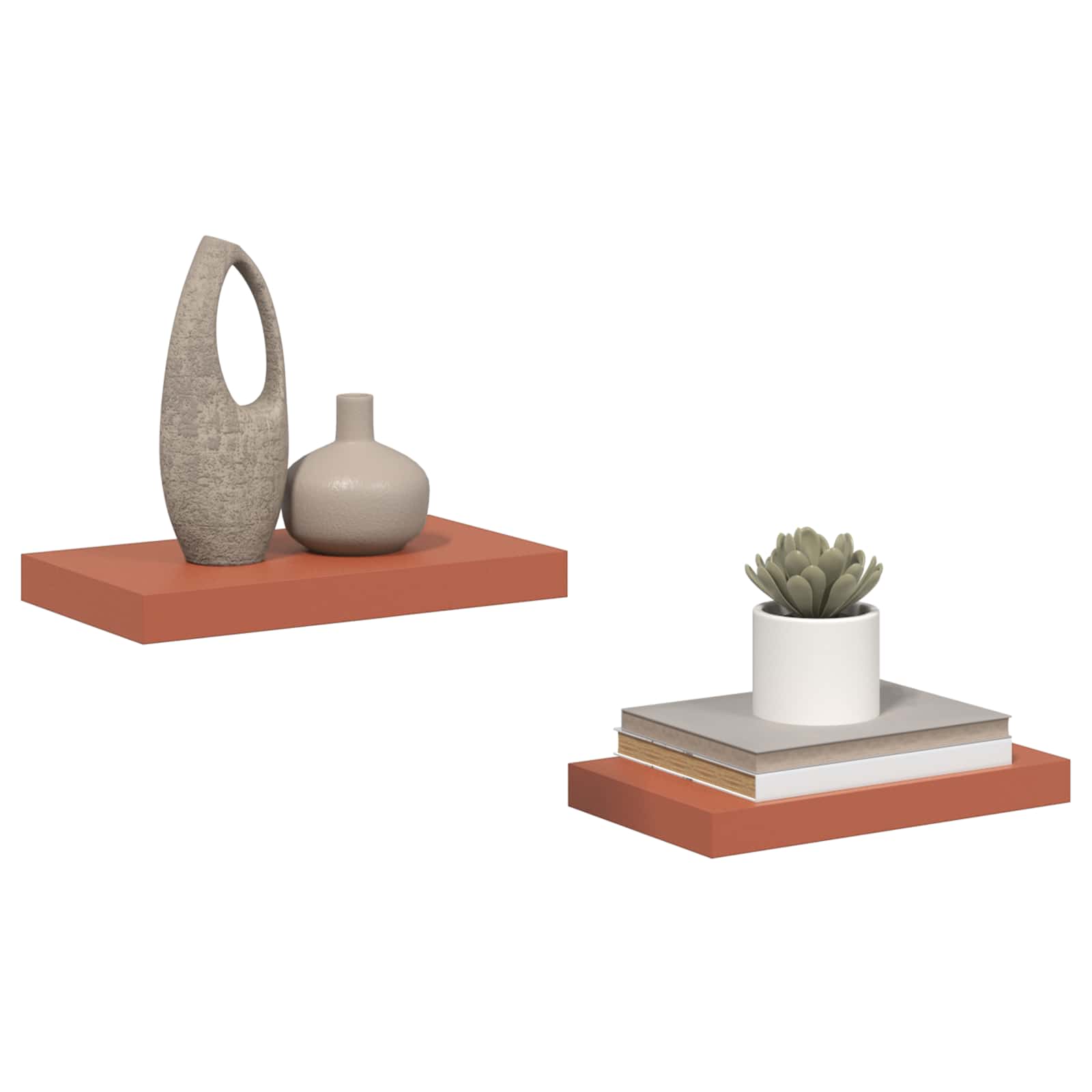 vidaXL Półka ścienna z przechowywaniem 2 pcs Czerwony 40 x 23,5 x 4 cm