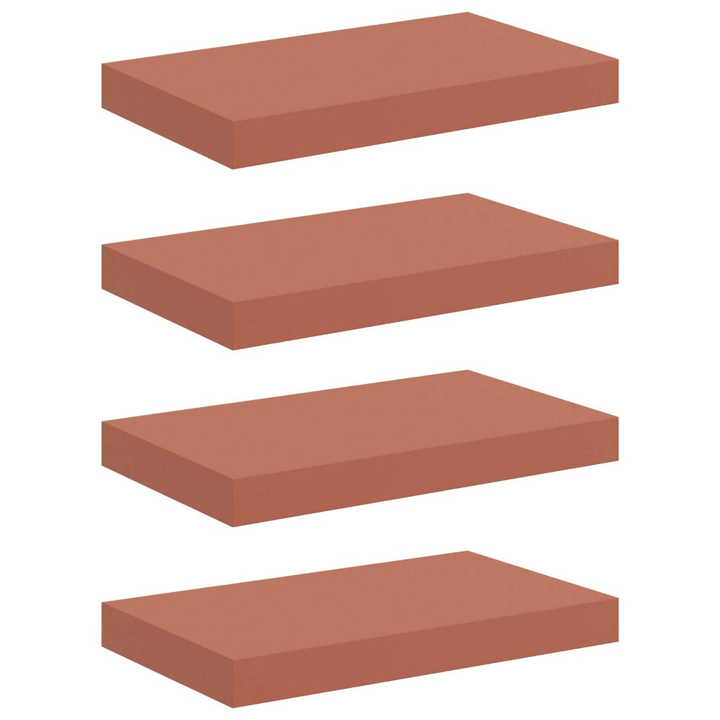 vidaXL Półka ścienna z przechowywaniem 4 pcs Czerwony 40 x 23,5 x 4 cm