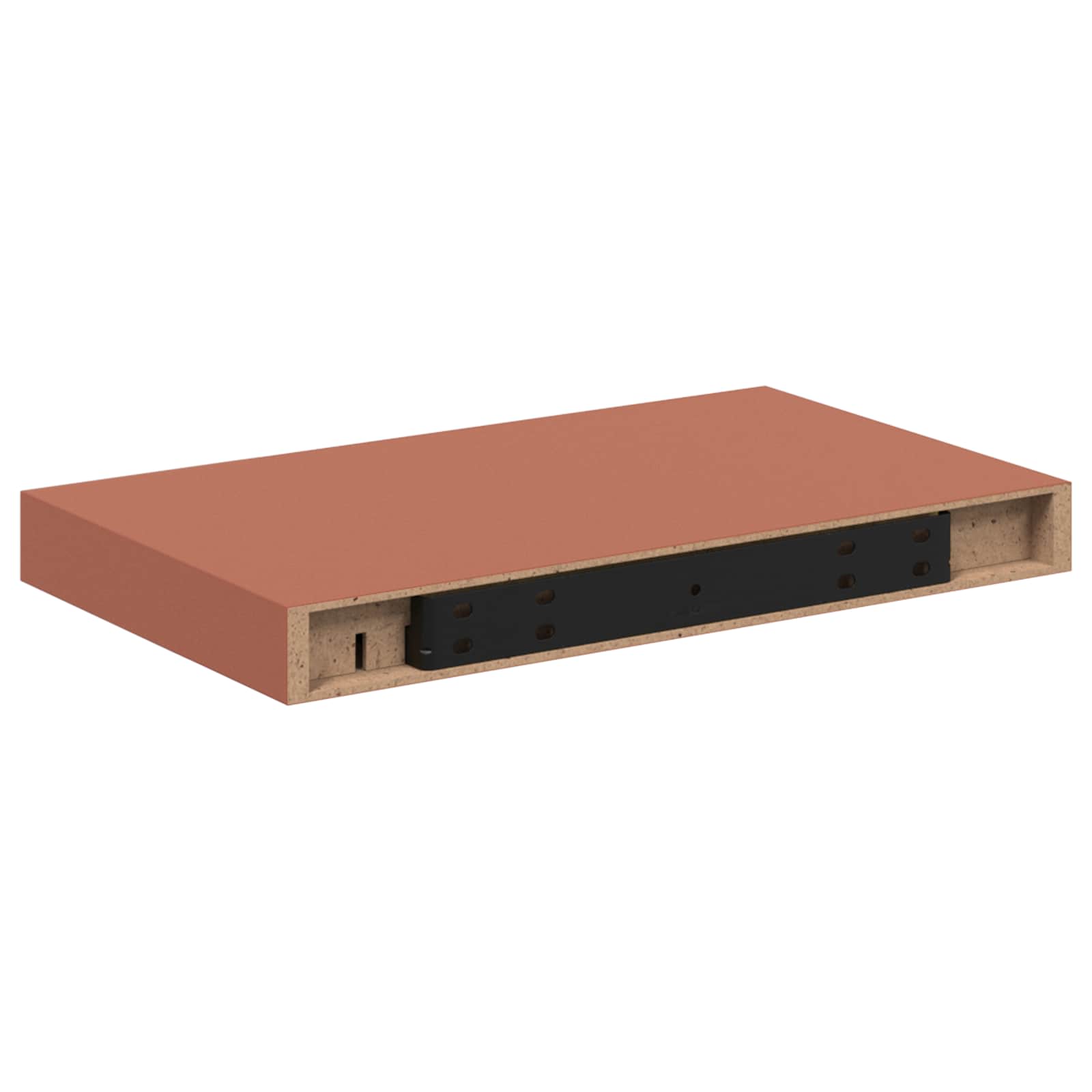 vidaXL Półka ścienna z przechowywaniem 4 pcs Czerwony 40 x 23,5 x 4 cm