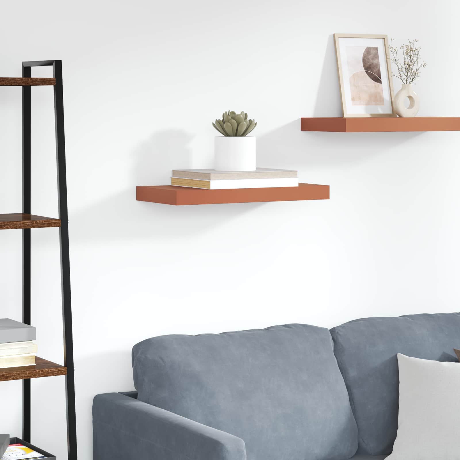 vidaXL Półka ścienna Czerwony 50 x 23 x 4 cm Materiał drewnopochodny