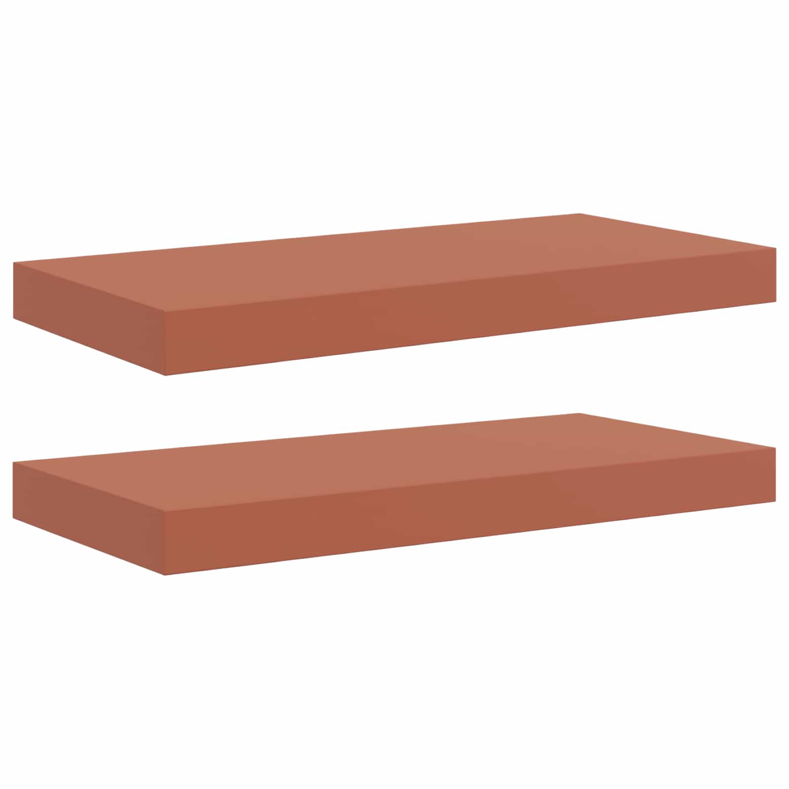 vidaXL Półka ścienna z przechowywaniem 2 pcs Czerwony 50 x 23 x 4 cm